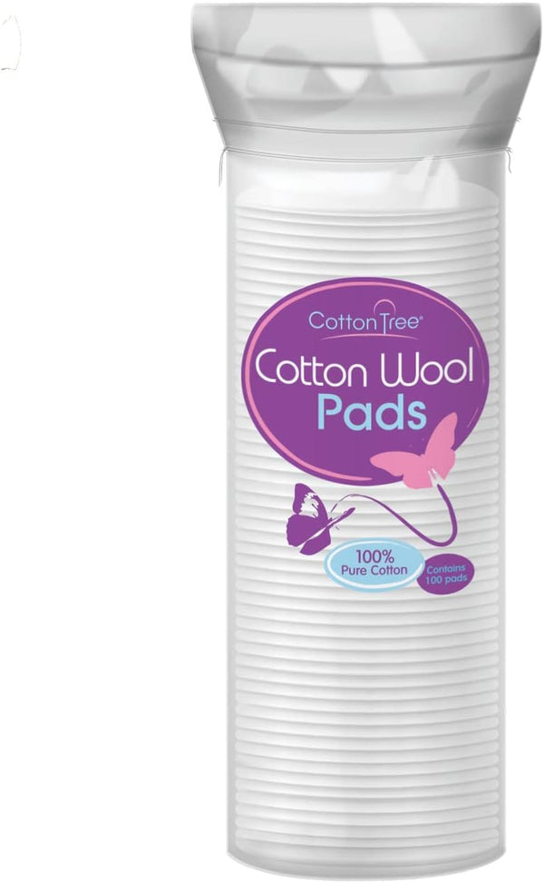 100 Percent Pure Cotton, round Cotton Wool Pads, 80 Count