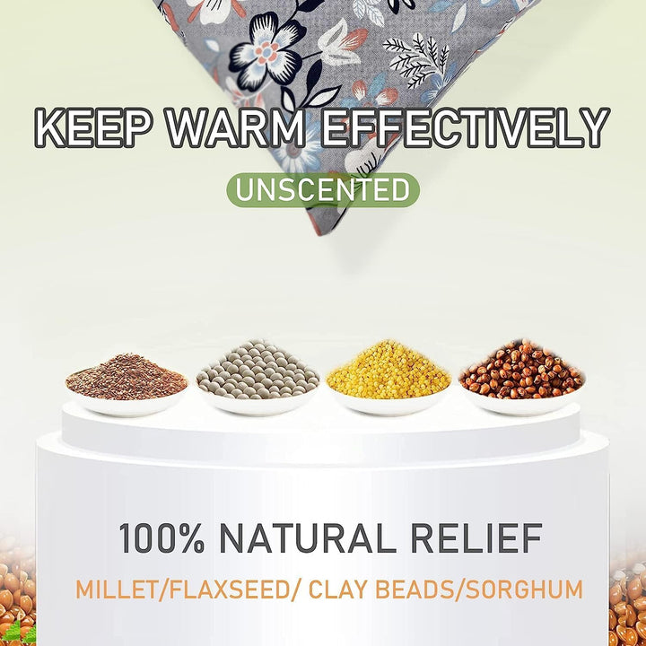 Microwave Heat Pad with Washable Cover 9 * 15" | Wheat Bags Microwavable for Neck Shoulder, Cordless Warm Compress Weighted Moist Heat Pad