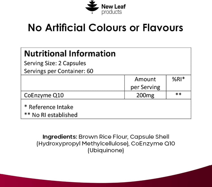 Coq10 Supplement 200Mg - Co Enzyme CQ10 120 Vegan Capsules 100% Pure and Naturally Fermented Ubiquinone Q10 High Strength Ubiquinone Coenzyme Q10 Coenzyme Coq10 Supplement UK Made Ubiquinol