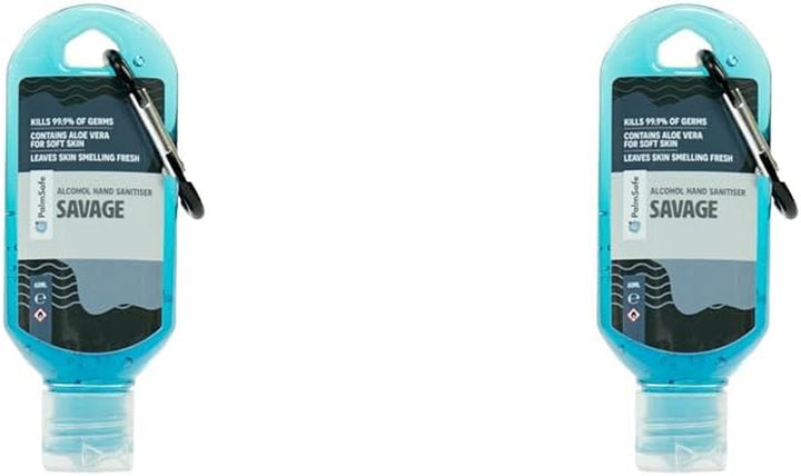 Watermelon 60Ml anti Bacterial Premium Hand Sanitiser Travel Size Refillable Clip Bottle Quick Drying Non Sticky Extra Moisturising Kills 99.9% of Viruses and Bacteria