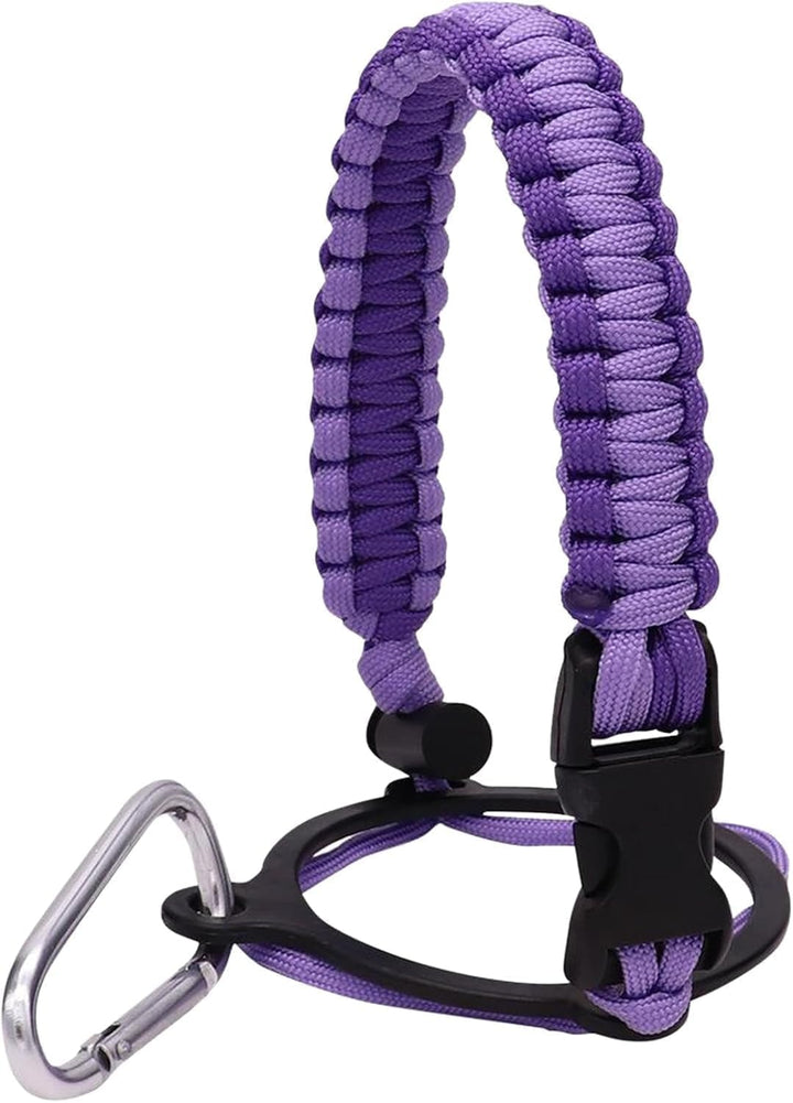 Water Bottle Handle Strap for Outdoor Camping Water Bottle Strap Paracord Handle with Safety Paracord Carabiner Water Lanyard,Water Accessories