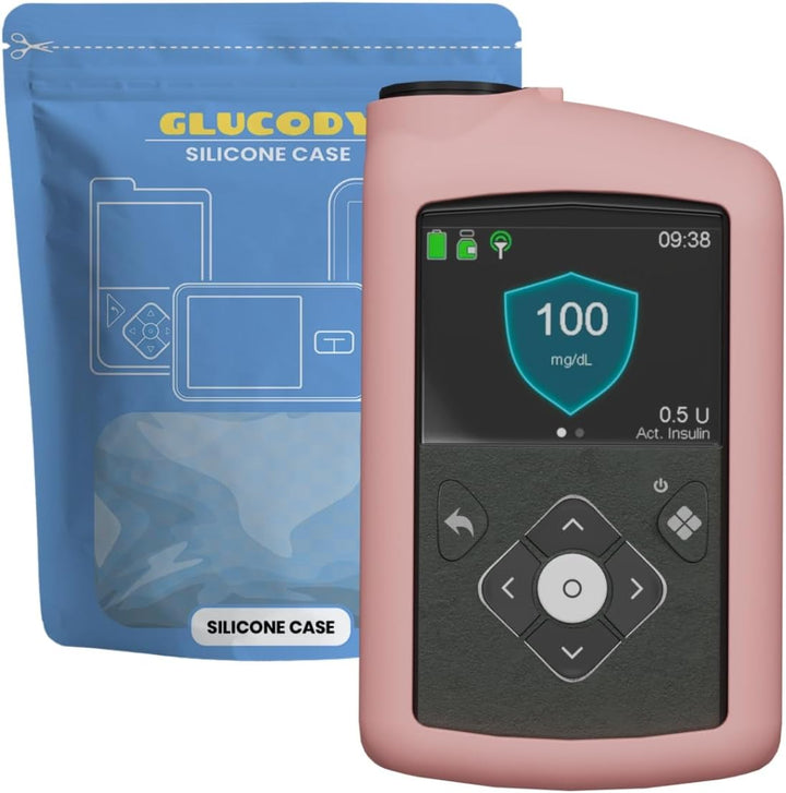 Silicone Protective Case for Medtronic Insulin Pump/Compatible with All Medtronic Models/Silicone Durability(Pink)