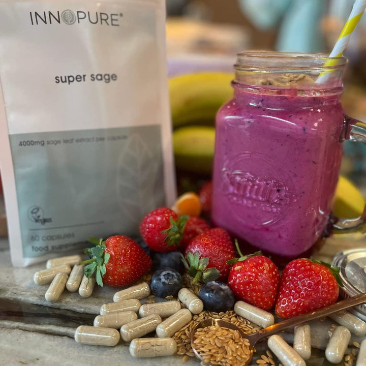 Super Sage Leaf Menopause Supplement – 4000Mg Pure-Fill (No Fillers or Binders) Vegan Society Registered, 2 Month Supply, 60 Capsules, UK Made