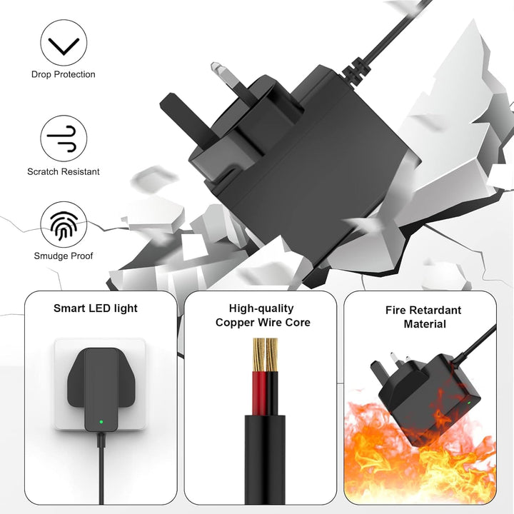 4.3V A00390 Charger Compatible with Philips One Blade MG3720, MG3730, MG5730, MG3740, BT3206, QP2520, QP2620, MG5720, MG3722, BT3208, QG3330 Razor Charging 1.5M Cable(Brush/Light)