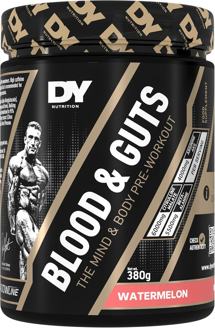 - Blood and Guts Pre Workout Powder, 380G (Strawberry) - High Strength Preworkout with 350Mg Caffeine, Citrulline Malate, Beta Alanine, Arginine AKG, L-Tyrosine, Vitamin B3, Men & Women