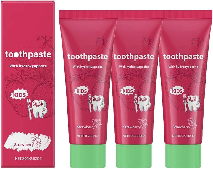 Kids Hydroxyapatite Toothpaste,Probiotic Teeth Whitening Toothpaste,Strawberry Enamel Protection for Children 2+