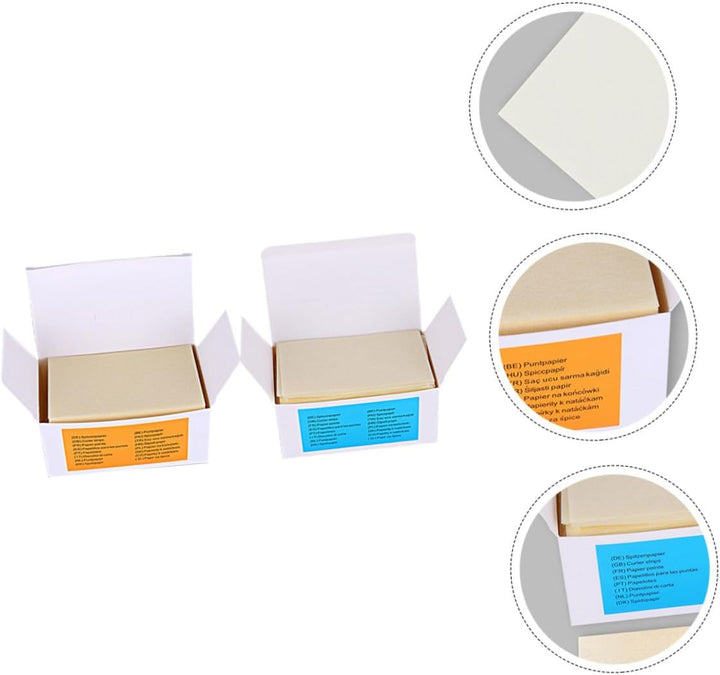 2 Boxes Hairdressing Perm Paper for Salon and Home Use High Temperature Resistant and Absorbent Hair Perm End Wraps Practical Non-Woven Thin for Professional Hair Random Color