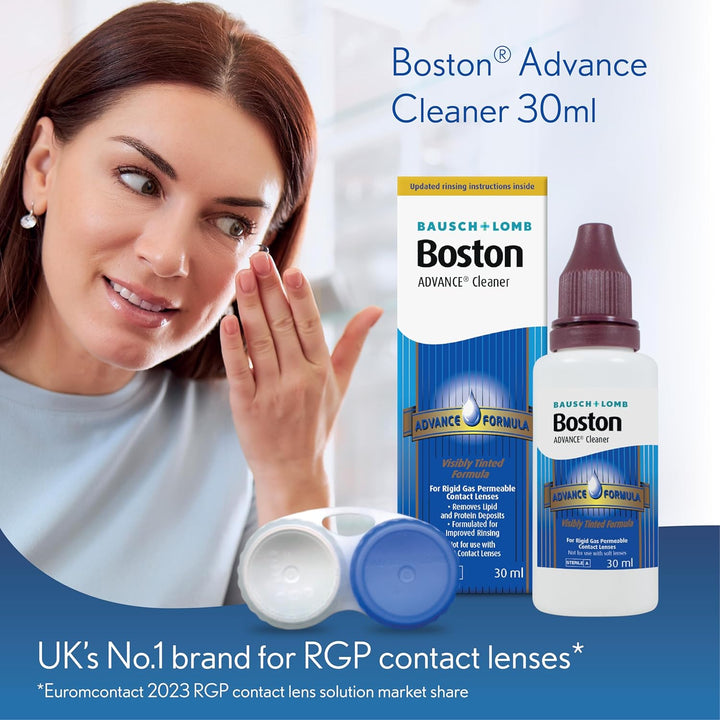 Advance Cleaner, Leaves Lenses Clean, Ready for Disinfection and Conditioning, for Rigid Gas Permeable (RGP) and Hard Contact Lenses, 30 Ml