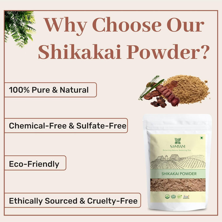 Shikakai Hair Cleanser Powder - 500G Pack | Ayurvedic Hair Mask, 100% Natural, Chemical Free