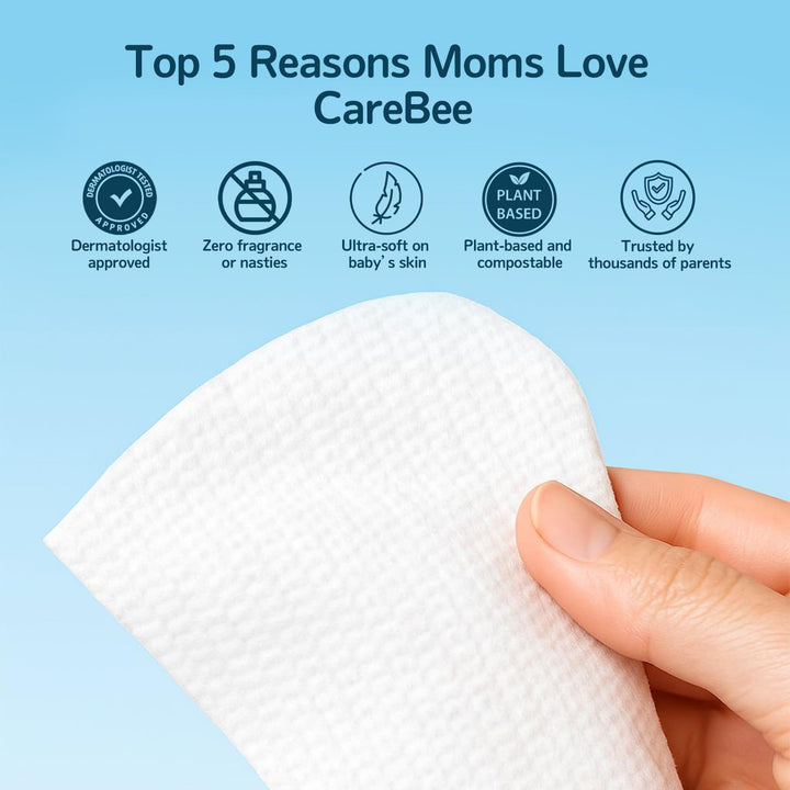 99.9% Water Baby Wipes | Biodegradable, Plant-Based & Plastic-Free | Hypoallergenic, Unscented, Extra Gentle for Sensitive Newborn Skin | 60 Wipes per Pack (1 Count (Pack of 1))