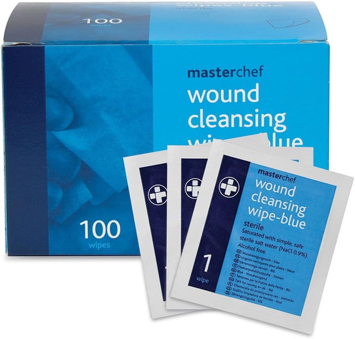 REL714 Reliwipe Wound Cleansing Wipe, Blue (Pack of 100)