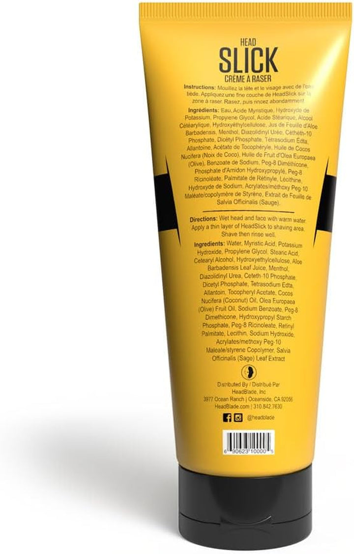 - Headslick Mentholated Shave Cream, Use It Anywhere You Shave - 8 Fl Oz