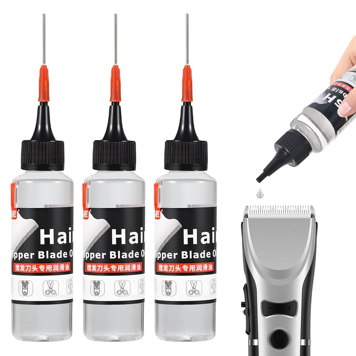3 Pcs Hair Clipper Oil,Machine Oil,Shaving Oils,Hair Clippers Blade Lubricating Oils,60Ml/Bottle,For Blade Corrosion,Clippers, Trimmers,Rust Prevention