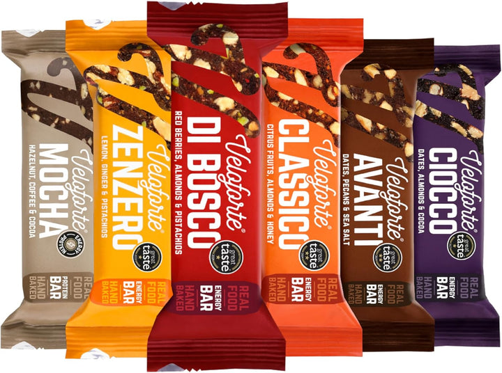 Energy & Protein Bars - Cycling, Running, Endurance Nutrition. Natural Ingredients, Great Taste Award Gold, Dairy-Free, Gluten-Free, Healthy Fibre, Vegan & Vegetarian (7 Bars Variety Pack)