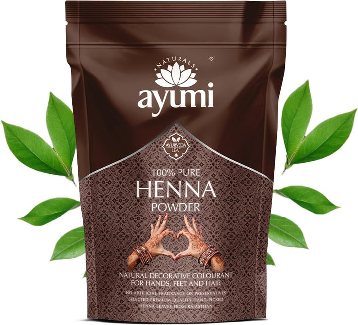Pure Henna 100% (Mendhi), 200G | Natural Dark Red Hair Dye | Chemical-Free Colour | Dandruff Prevention | Hair Growth & Moisture Conditioning Powder