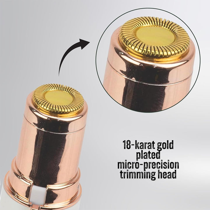 Nuyou Facial Hair Remover for Women - Quick and Painless Hair Removal with 18K Gold Blades, Portable Facial Trimmers, Lipstick Design for Discreet Face Care - New Floatable, Tiltable Head