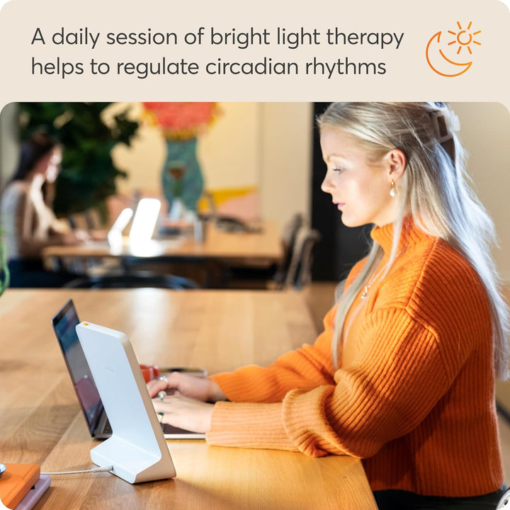 Mini, Compact Bright Light Therapy Lamp for Improved Mood, Energy and Alertness