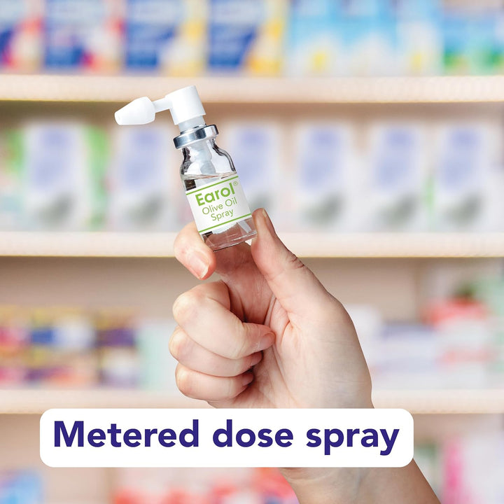 Olive Oil Ear Wax Removal Spray, Clinically Proven, Reduces Need for Syringing, Metered Dose, 1 Pack of 10Ml Oil Spray Bottle