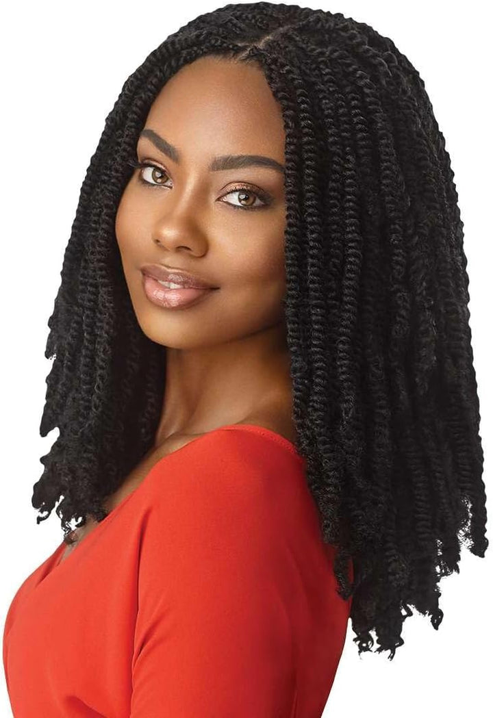 Outre Crochet Braids  Twisted up 3X Springy Afro Twist 24" (1-Pack, 1B)