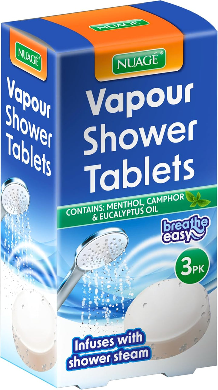 Vapour Shower Tablets - Breathe Easy with Every Shower | Contains Menthol & Eucalyptus Oil (3 Pack)
