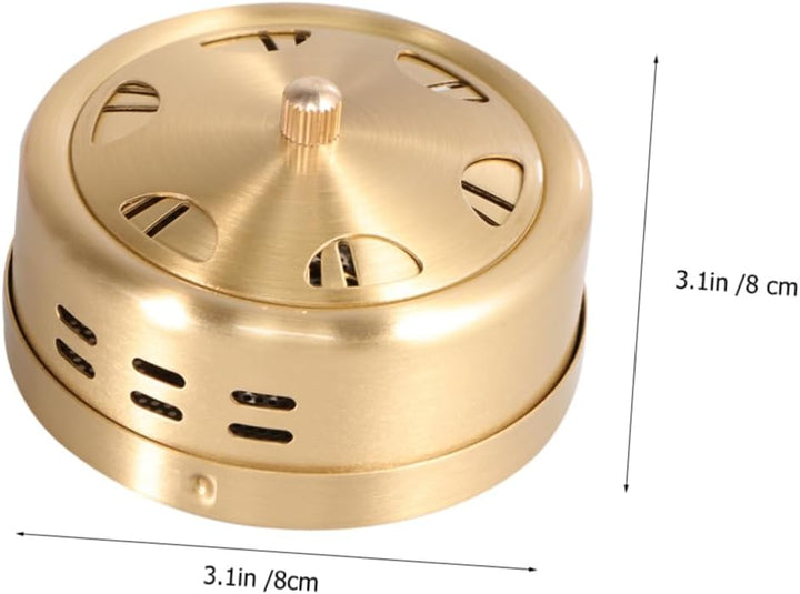 Smokeless Copper Moxa Box Cloth Cover, Portable Home Moxibustion Box for Whole Body Acupuncture Therapy, Environmental Warm Moxibustion Tool Single-Chamber Design Random Color