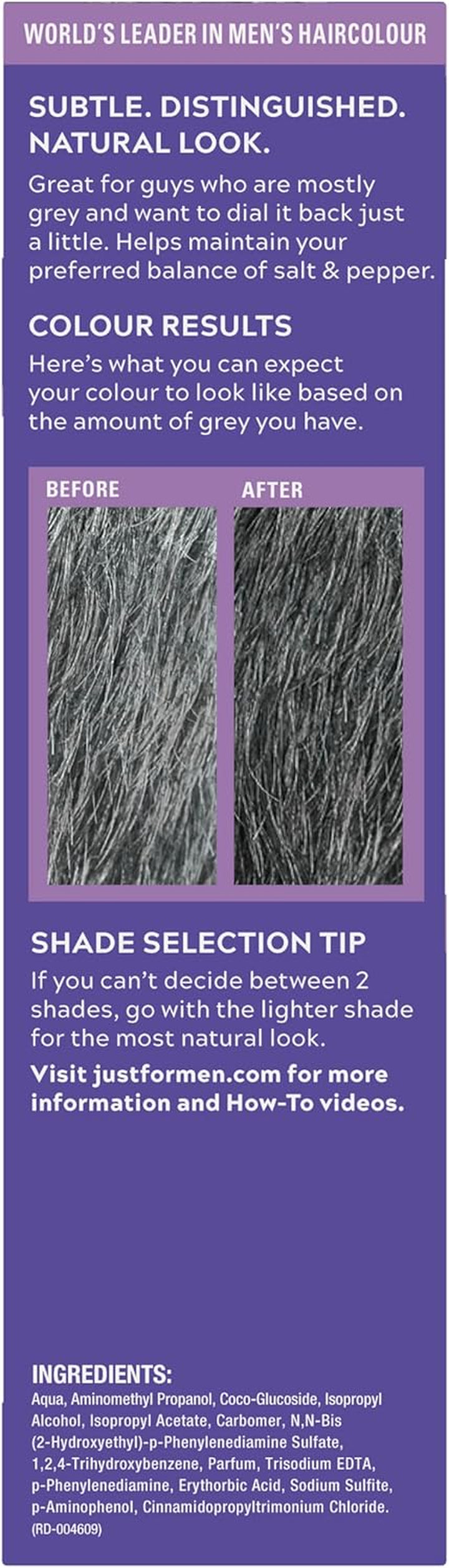 Touch of Grey, Black Hair Dye for a Natural Salt & Pepper Look, T55