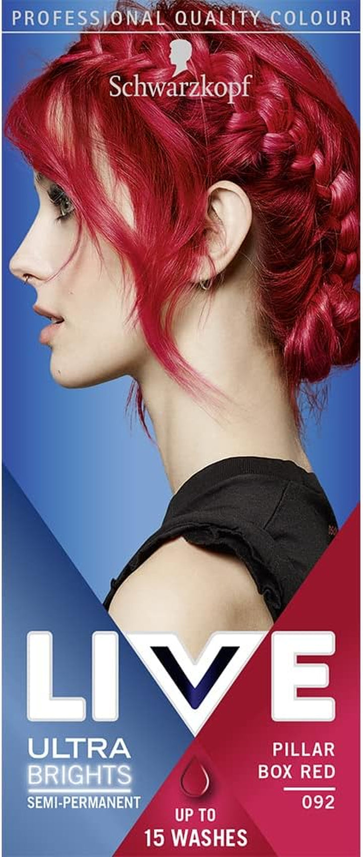 Schwarzkopf  Ultra Brights or Pastels, Vibrant Semi-Permanent Pink Hair Dye, Lasts up to 15 Washes- Shocking Pink 093