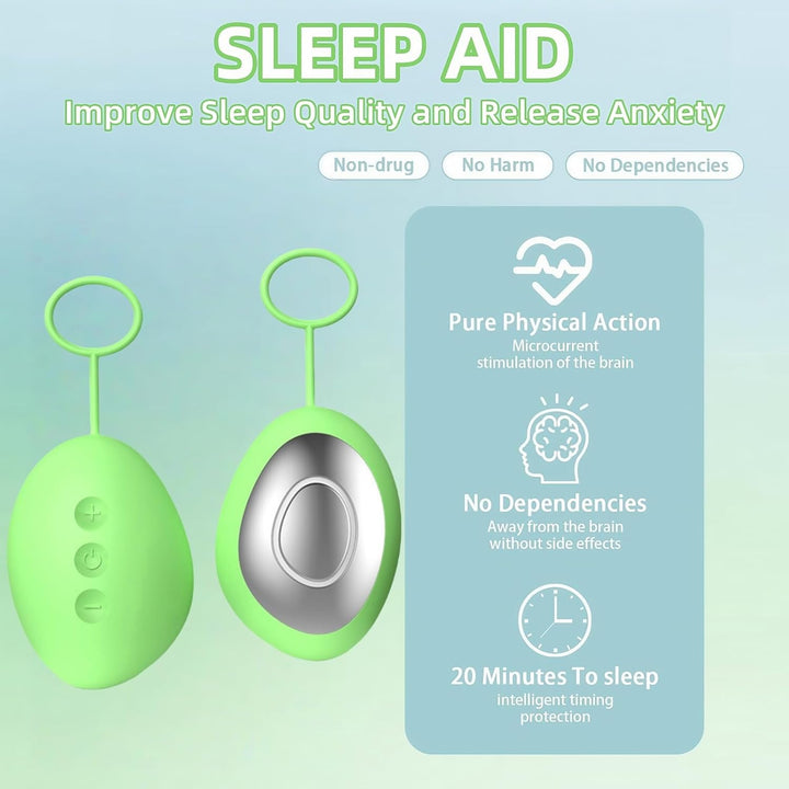 Sleep Ai-D Device,Handheld Stress Relief Tool,Anxiety Relief for Adults,Calms for Anxiety,Things to Help You Sleep at Night,Relieving Stress & Improving Deep Sleep,Enhance Sleep Quality(Green)