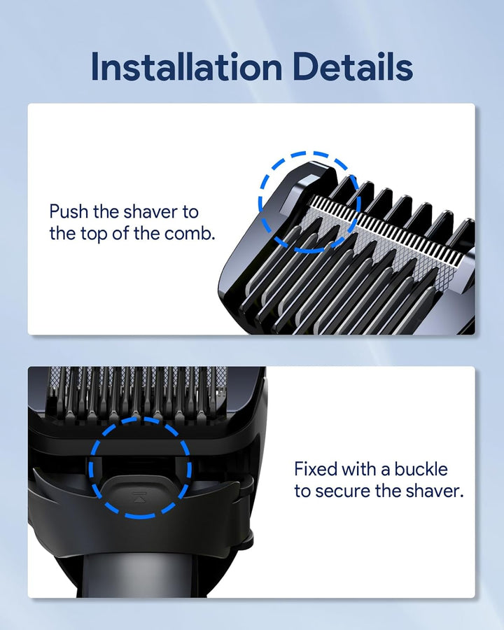 14-In-1 Adjustable Guard Comb 0.4-10Mm, Compatible with QP2734 QP2824 QP2520 QP2530 QP2620 QP2630 - Built-In Dial Guide Guards Attachment Perfect for Shaving & Grooming, Not Fit Pro Series