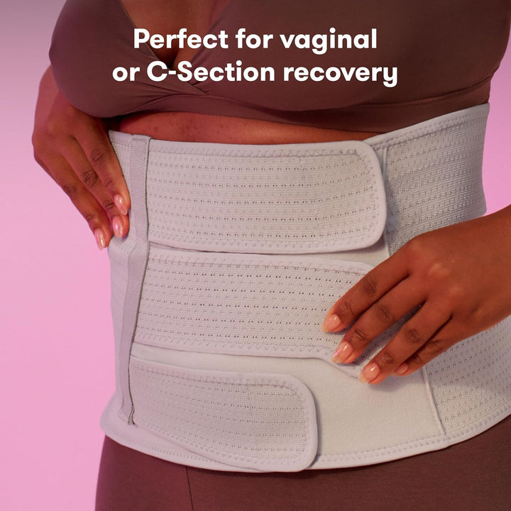 Belly Binder Postpartum Recovery, for Natural Delivery & C-Section Recovery, 23Cm High Adjustable Compression Wrap