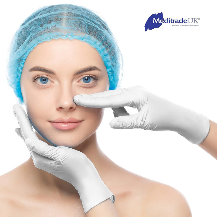 Nitrile® 3000 White Examination Glove - Powder & Latex Free Disposable Exam Gloves - Suitable for Multiple Sectors - Size Medium - 100Pcs