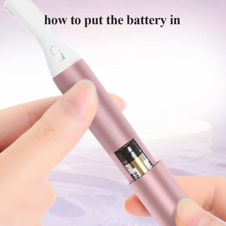 Electric Eyebrow Trimmer, Eyebrow Hair Remover, Painless Facial Hair Trimmer for Women, Portable Ladies Shaver AG-1658 (Pink)