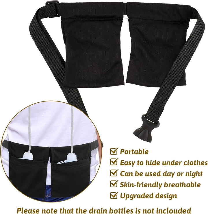 2Pcs Drain Holder after Tummy Tuck, Adjustable Mastectomy Drain Holder Drain Holder after Tummy Tuck Mastectomy Drainage Pouch Mastectomy Tummy Tuck Recovery Supplies