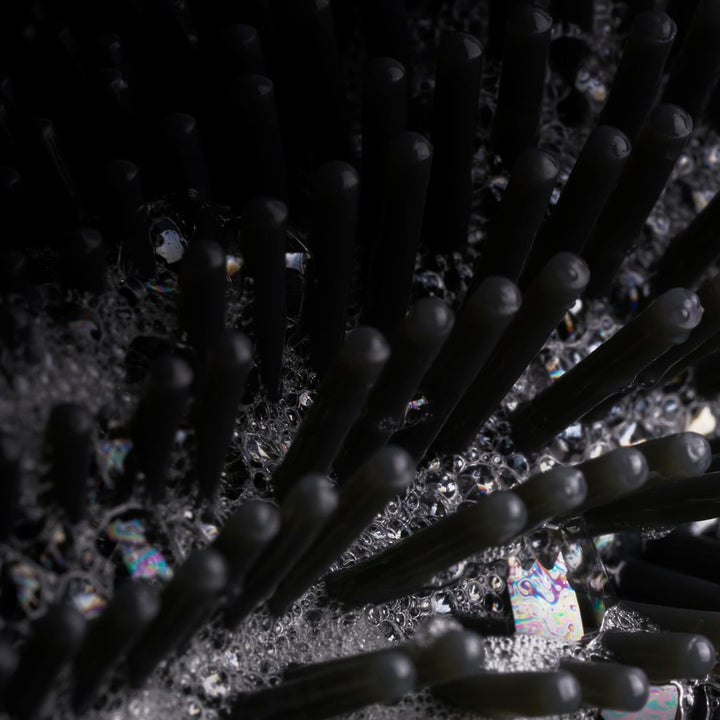 ® Silicone Body Scrubber - Premium Body Brush for Sensitive Skin, Body Exfoliator, Shower Scrubber, Silicone Loofah, Exfoliating Body Buffer for Men & Women - Charcoal