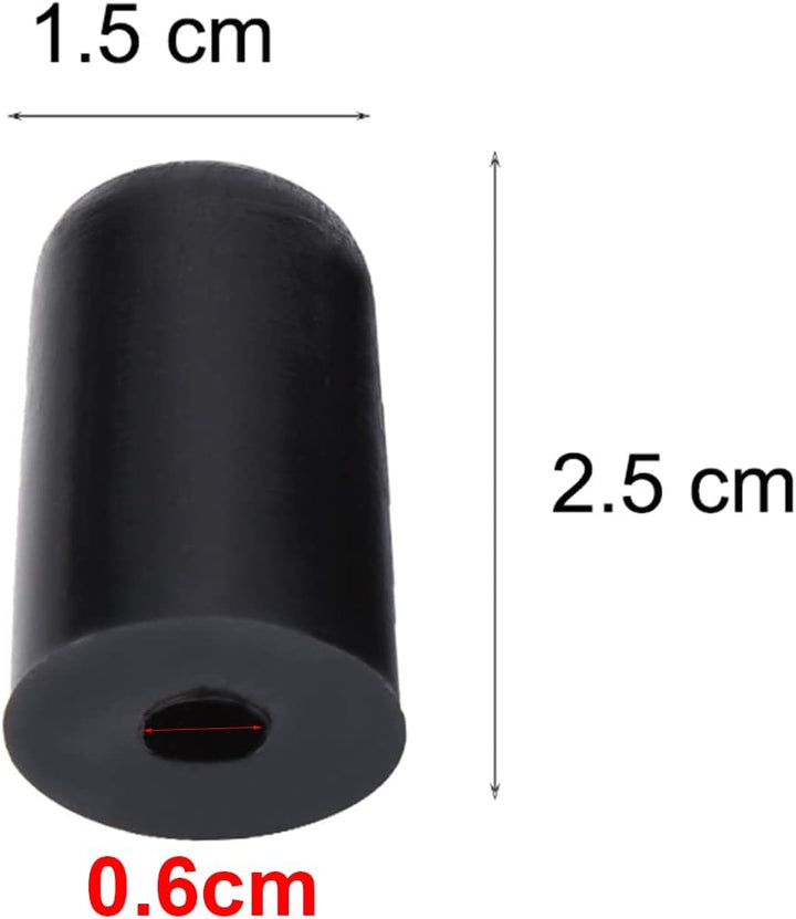 4Pcs Cello Endpin Tip Portable Cello Rubber Endpin Tip Protector End Cap Accessory Instrument Replacement Black