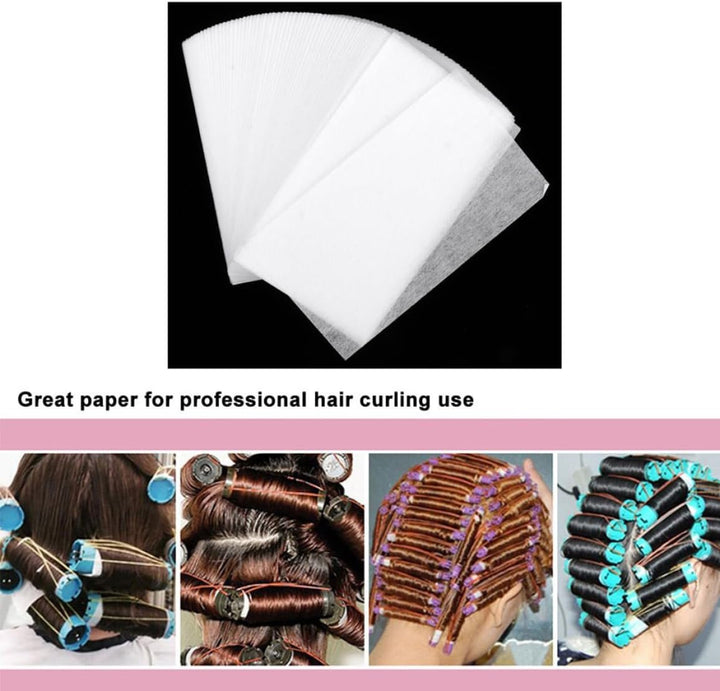Salon Perm Paper Hair Curling Paper Disposable Hot Cold Hair Curling Tissue for Hairdressing Styling Tools 350PCS, Perming End Papers