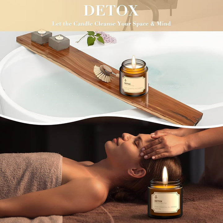 Candles Gifts for Women, 3 Pack 3.5 Oz Scented Candles Set for Positive Energy & Detox & Deep Sleep, Natural Soy Wax Candle Set Long Burning for 90-105 Hrs, Aromatherapy Candle Gift Set