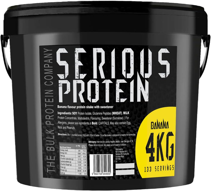 SERIOUS Protein – Protein Powder – 4Kg – Low Carb – Supports Lean Muscle Growth – Recovery Supplement -  - 133 Servings (Salted Caramel)
