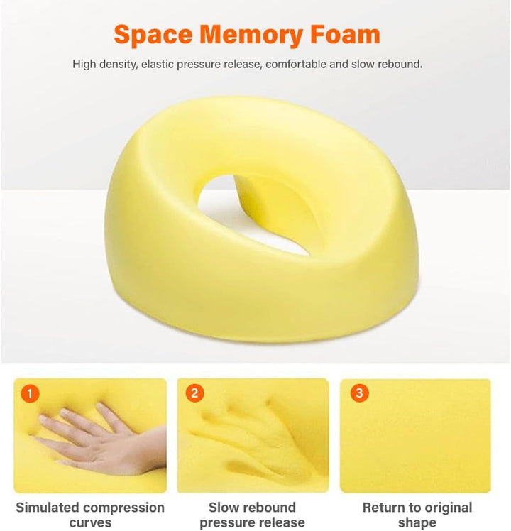 Face down Pillow, Massage Face Pillow, Face Cushion for Massage Table, Ergonomic Prone Cushion, Memory Foam M-Shaped, Massage Table Headrest for Bed, Beauty Pillow for Spa, Salons, Massage