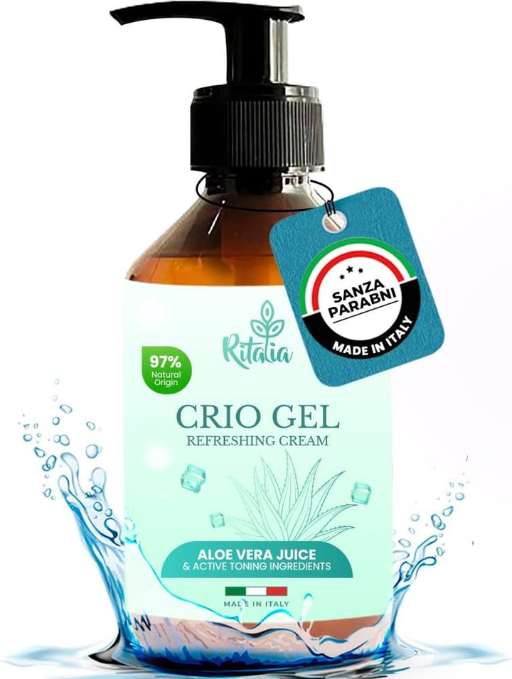 ® 500Ml COOLING LEG CREAM | DRAINING & REVITALIZING GEL for VARICOSE VEINS & SWOLLEN LEGS | BIO CRYOGEL for CIRCULATION, FIRMING & TONING