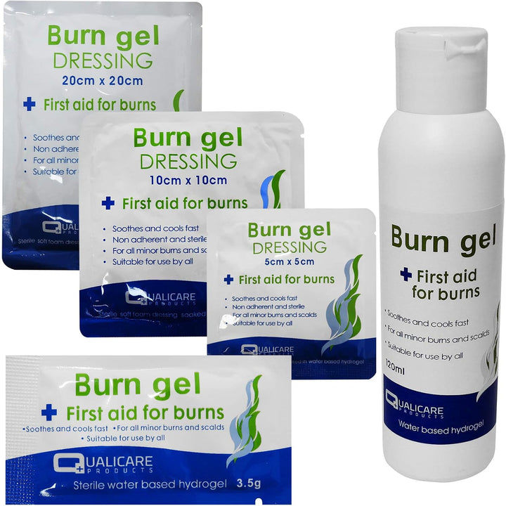 Emergency First Aid Burns Care Scalds Sunburn Dressings Cooling Gel - 3.5G Sachets, 10 Packets