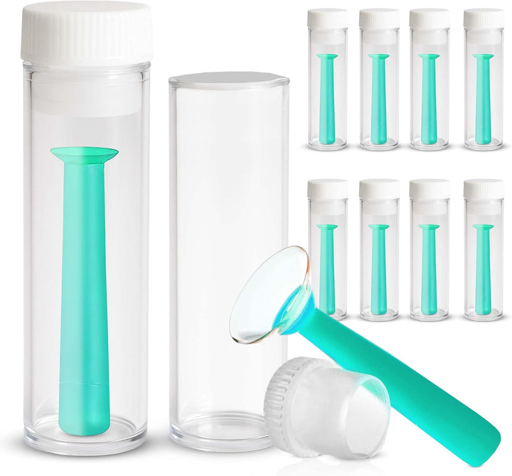 | Contact Lenses Applicator & Remover Tool with Storage Case | 1PC Green Silicone Lens Inserter with Suction Holder for Coloured Contact Lenses