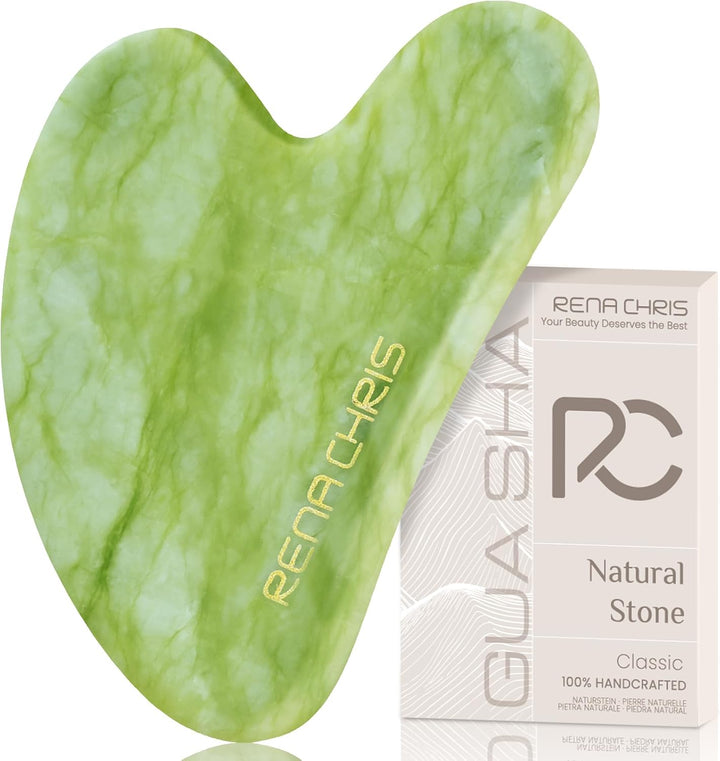 Gua Sha Facial Tools, Stainless Steel Gua Sha Stone, Face Guasha Tool for Jawline Sculpting and Puffiness Reducing, Guasha Massage Tool, Skin Care Gift - Silver