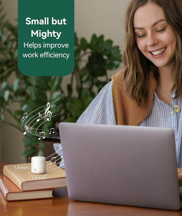 White Noise Machine - Portable Sound Machine for Baby & Adults, Upgraded 1000Mah Battery, 16 Soothing Sleep Sounds, 32 Volume Levels, Auto-Off Timers, Mini Sleep Aid for Travel Relaxation