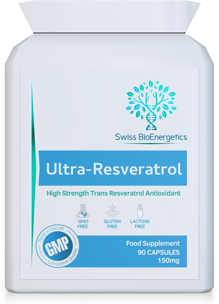 Ultra-Resveratrol 150Mg 90 Capsules - High Strength 150Mg Trans Resveratrol - High Potency Targeted Release Antioxidant Supplement