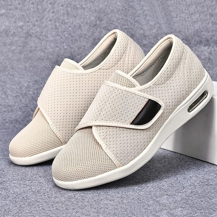 Mens Summer Hollow Mesh Breathable Orthopaedic Adjustable Diabetic Edema Shoes, Comfy Extra Wide Fit Surgery Arthritis Edema Recovery Shoe