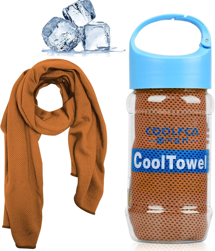 Cooling Towel, Ice Cold Sports Sweat Towel for Instant Relief Perfect for Cooling Scarf Neck,Forehead, Wristband, Bandana, Stay Cool from over Heating during All Kinds of Sports and Exercise