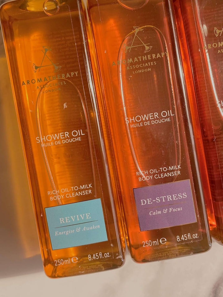 Revive Shower Oil 250 Ml, Energise & Awaken with Our Reviving, Therapeutic Essential Oil Blend of Grapefruit, Rosemary & Juniper Berry. Luxurious Oil-To-Milk Formula