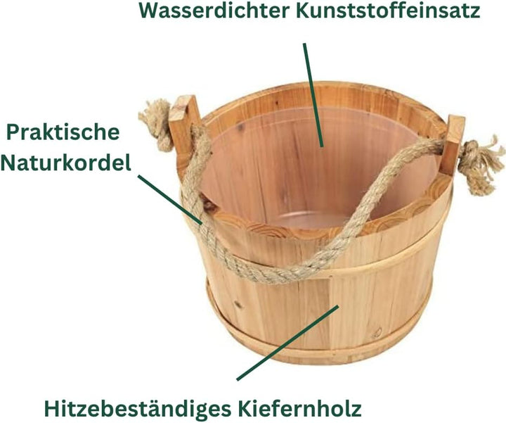 Wooden Sauna Bucket Diameter 28 Cm