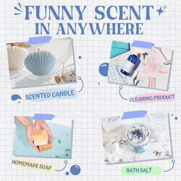 Clean Essential Oils Set, Fresh Cotton, Clean Home, Fresh Linen, Soft Powder, Blossom Soap, Mint Scented Oils for for Diffuser, Candle, Soap Making